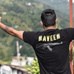 100% cotton double bio-washed custom t-shirt with "HEAD HUNTERS – No Mercy No Regret" skull design on front and personalized name with rifle print on back.