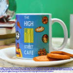 Customizable coffee mug illustration – order your own design for hotels, cafes, or gifts